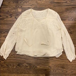 Love Sam Embroidered Tassel Blouse